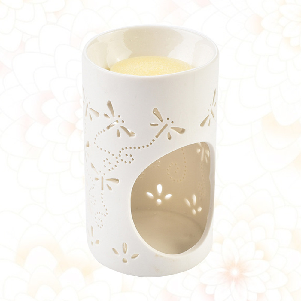 Ceramic Oil Burner - Hohler Libellen-Keramik-Teelichthalter Aromatherapie Ätherisches Öl Brenner