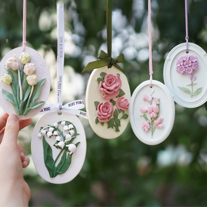 Diffuser Necklace Locket - Silikonform mit großer Blume für DIY-Aromatherapie-Wachstabletten,