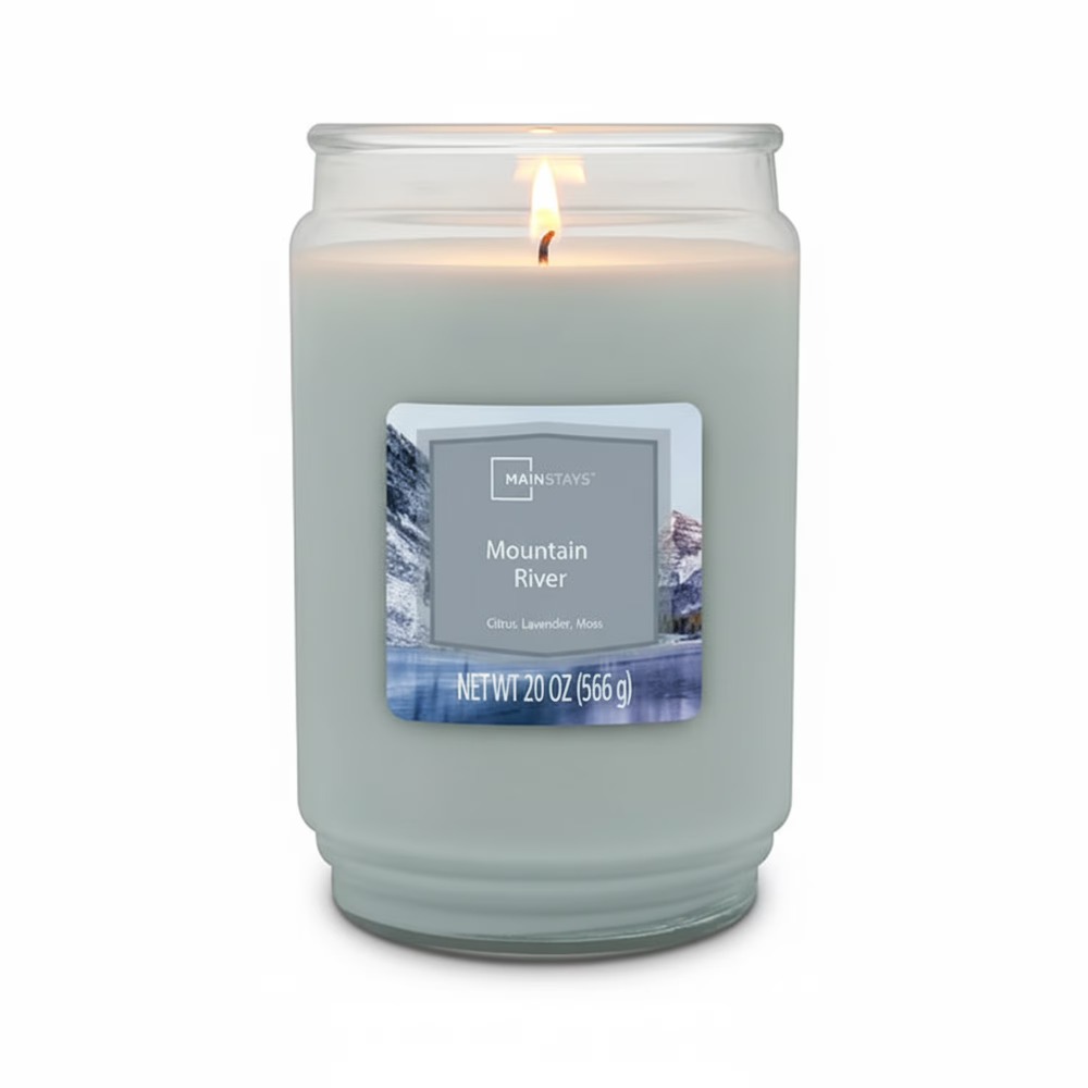 Home Fragrance Large - Neue Große Duftkerze mit Bergfluss-Duft im