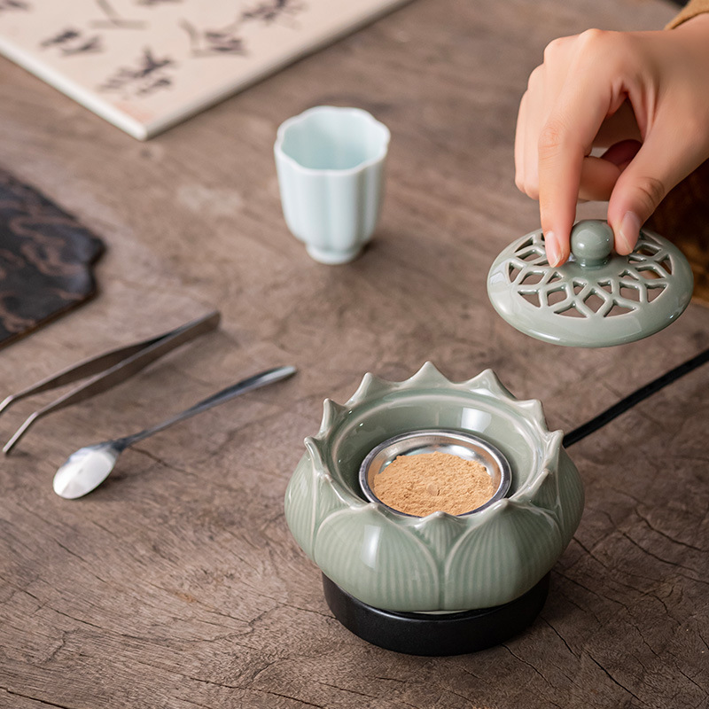 Ceramic Oil Burner - Keramik Elektronischer Weihrauchbrenner Einstellbare Temperatur Haushalt