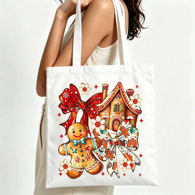 Home Fragrance Gingerbread - Gingebäckhaus- und Mann-Grafik-Leinentasche, perfekt für den