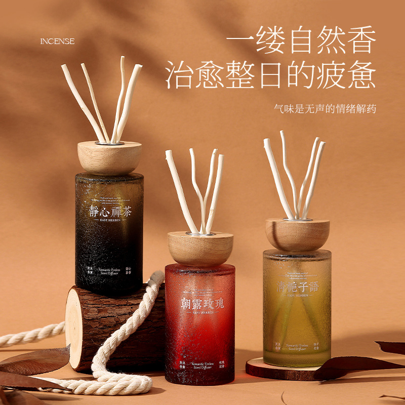 Home Fragrance Zen - Rattan-Aromatherapie-Duftstäbchenhalter, Chinesische Zen-Raumduft-Dekoration, Langanhaltender Beruhigender Duft