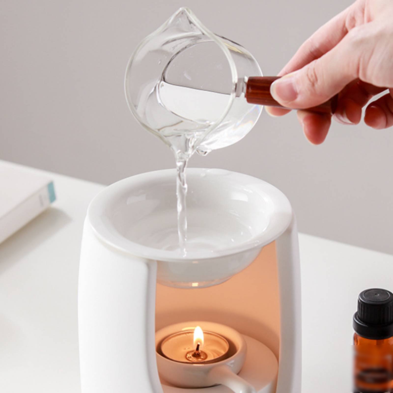 Ceramic Oil Burner - Aromalampe Einfach zu Bedienen Keramik-Ölbrenner Teelicht-Ölwärmer