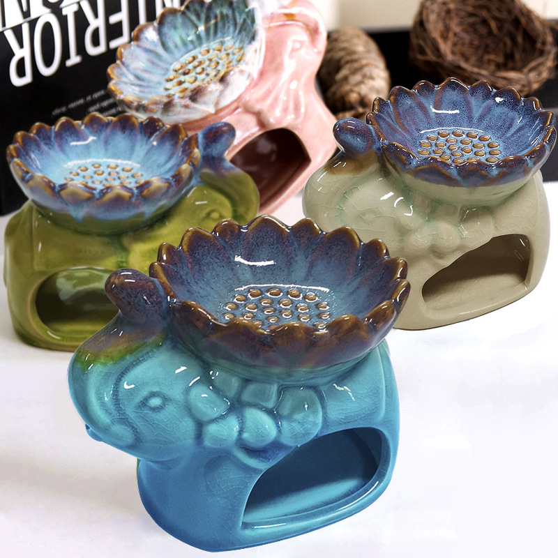 Ceramic Oil Burner - Lotus Ice Crack Like Keramik Aromabrenner