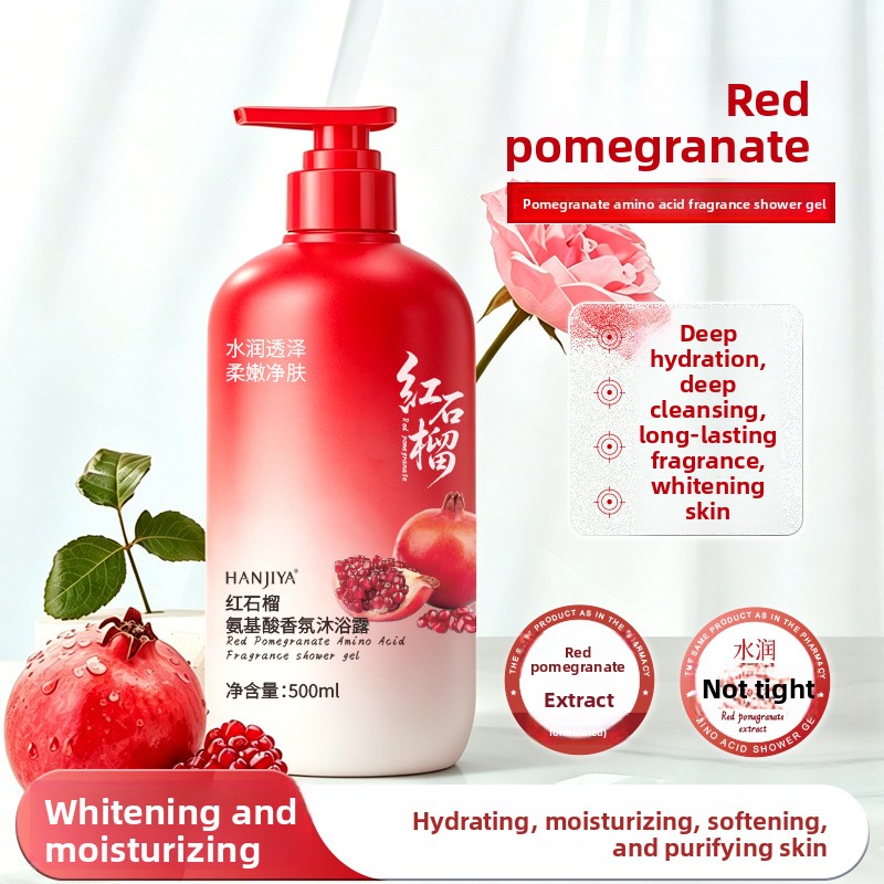 Home Fragrance Large - Roter Granatapfel Aminosäure-Duschgel mit Parfüm, Langanhaltender