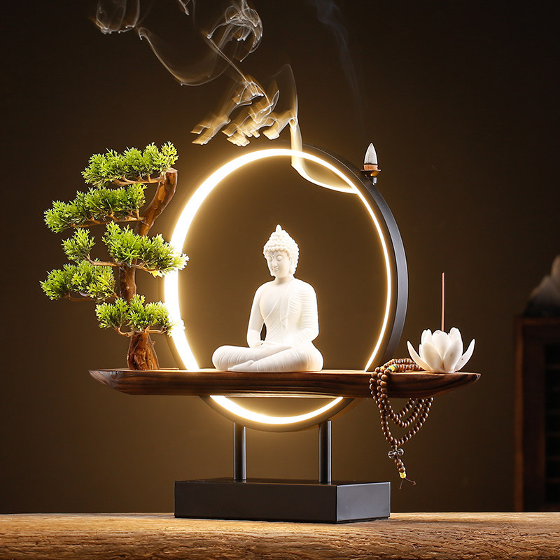 Home Fragrance Zen - Bakhoor Räucherstäbchenhalter Buddha Parfüm Raumduft Buddhistische