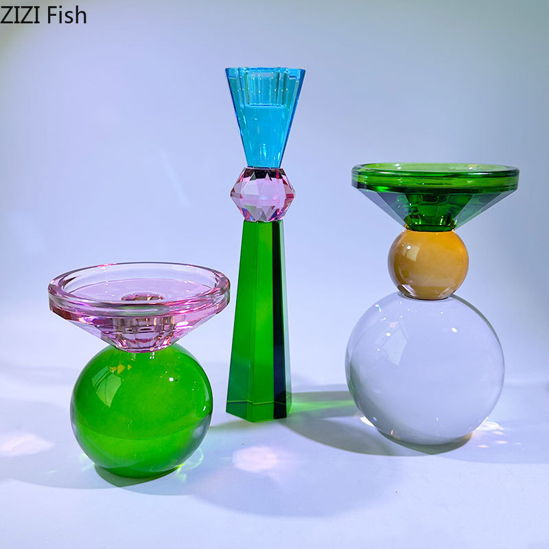 Wax Melt Burner - Bunte Kristall-Kerzenhalter, Schreibtisch-Dekoration, romantischer Kerzenständer, Wachsschmelzbrenner,
