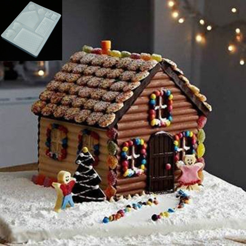 Home Fragrance Gingerbread - 3D Haustür DIY Silikon Lebkuchen Fondant