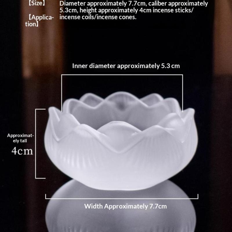 Home Fragrance Zen - Kreativer Kristallglas-Lotus-Räucherstäbchenhalter für Heimdekoration, Raumduft, Räucherstäbchenbrenner,