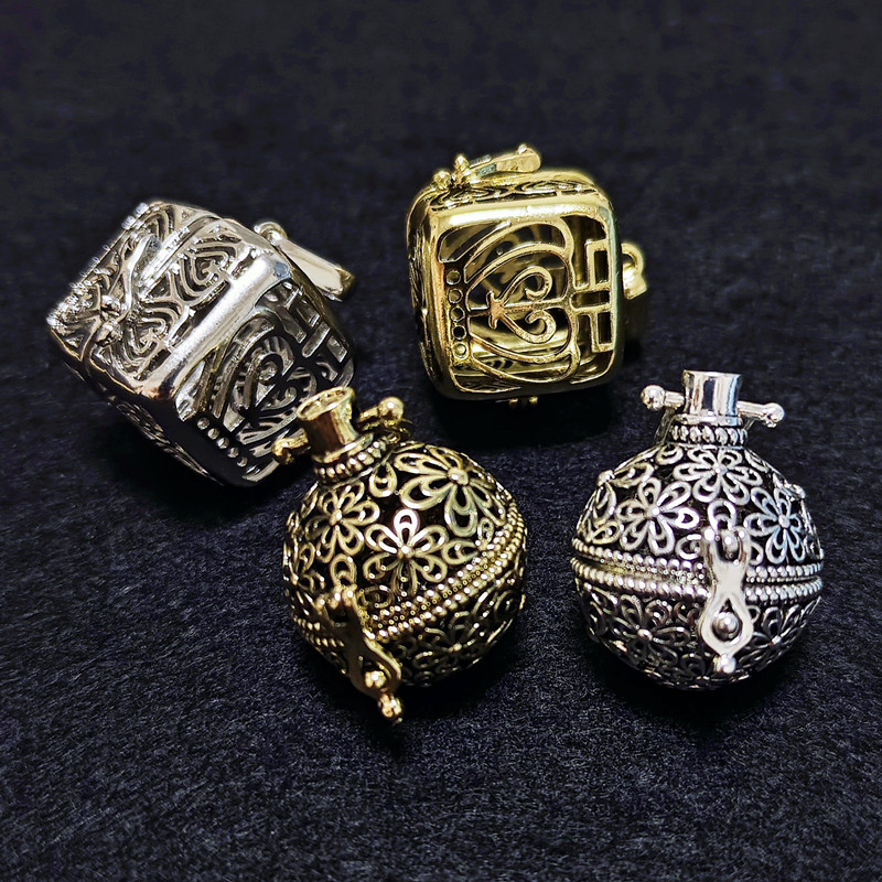 Vintage Messing Hohl Ball Meda – Diffuser Necklace Locket Bewertung und Preis