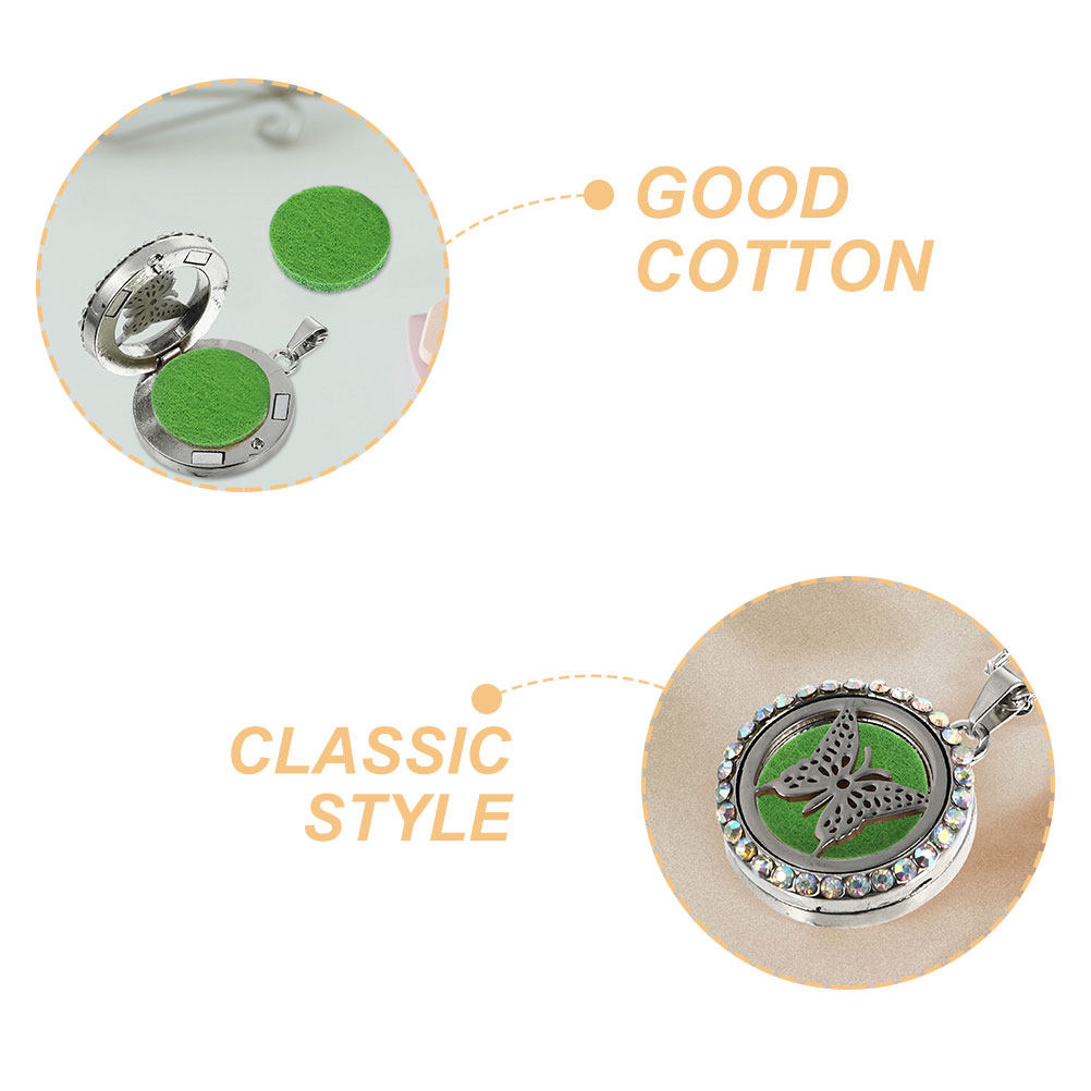 50 Stück Runde Baumwoll-Aroma- – Diffuser Necklace Locket Bewertung und Preis